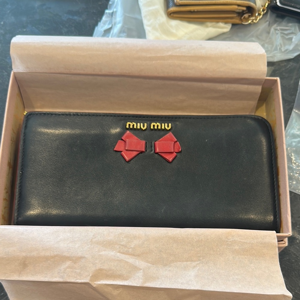 Miu Miu Black and Red Wallet